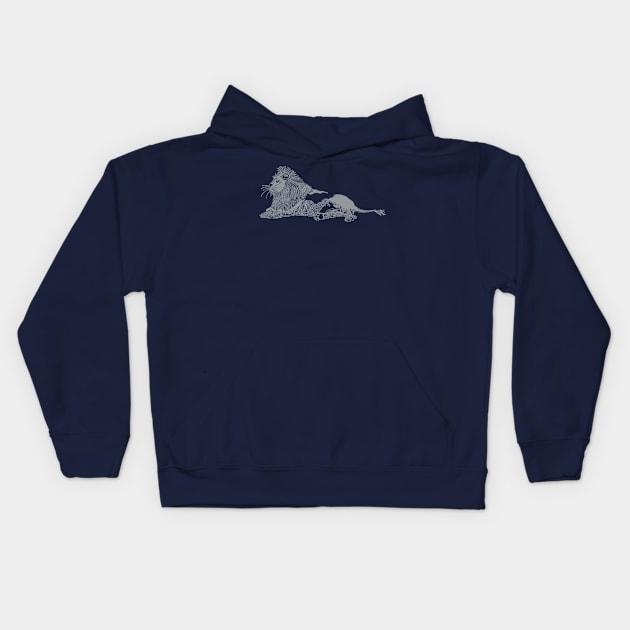 Li(on)e Art! Gray! Kids Hoodie by BullShirtCo